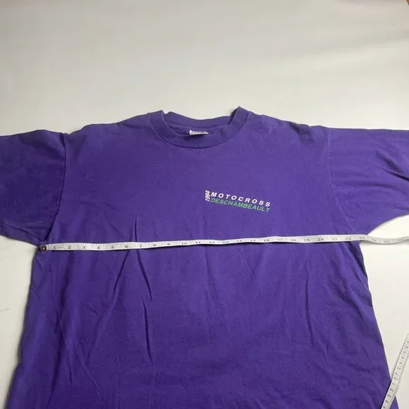 VTG 1994 Motocross Racing Purple Shirt Mens XL Canada Made (Read) - Picture 12 of 14